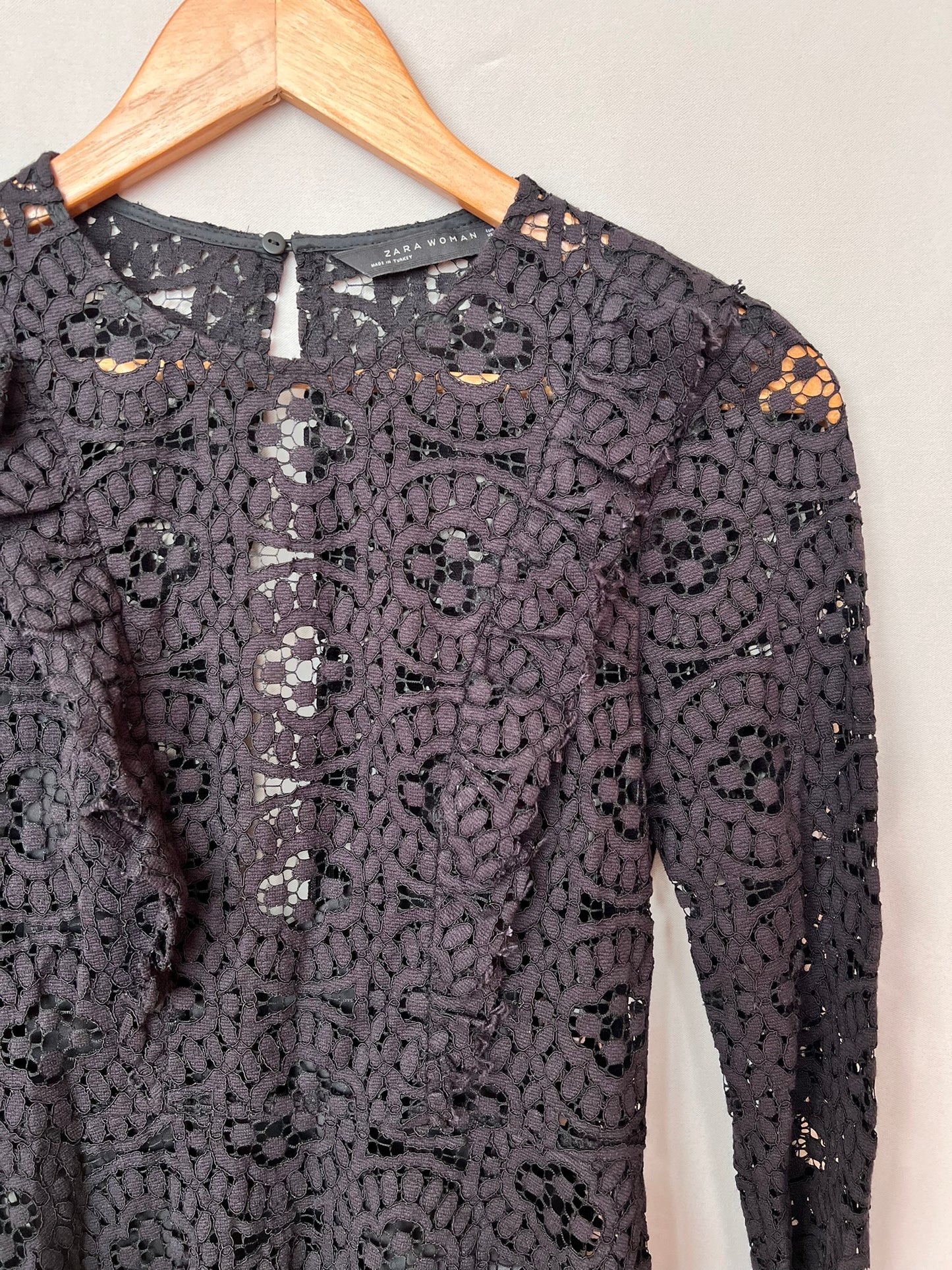 Vestido brocado Zara - XS