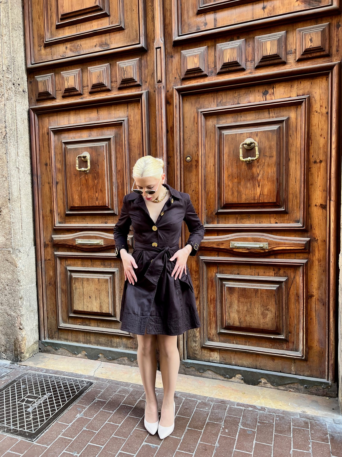 Vestido estilo gabardina Zara - S