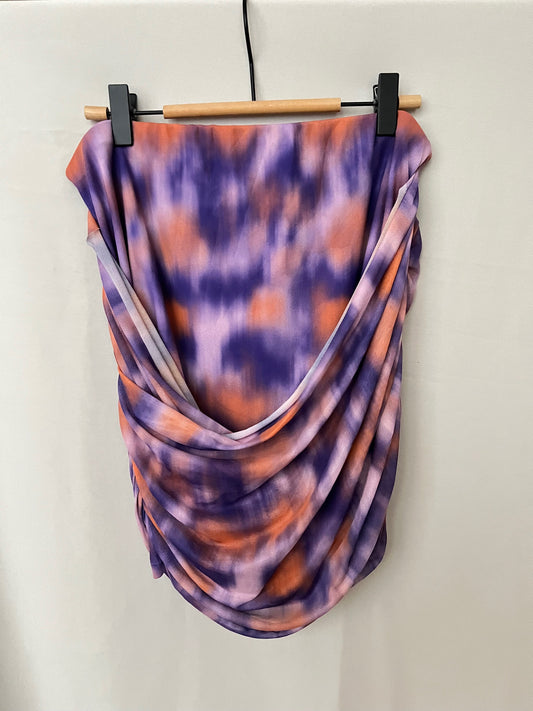Falda plisada tye dye morada - L