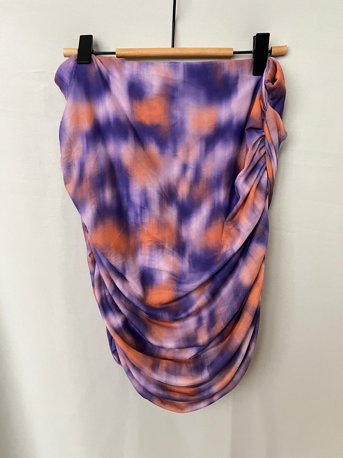 Falda plisada tye dye morada - L