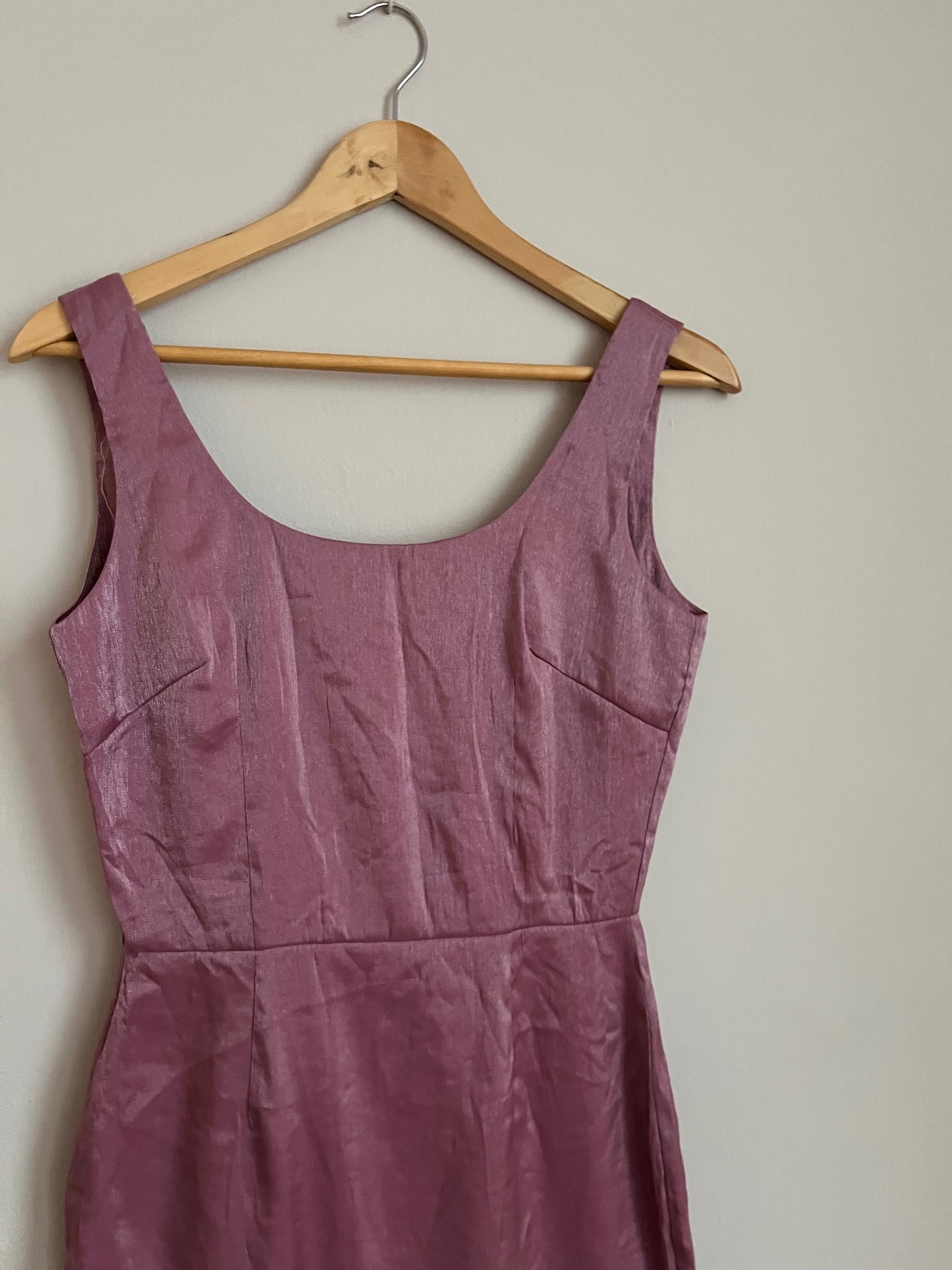 Vestido rosa satinado Esprit - 34