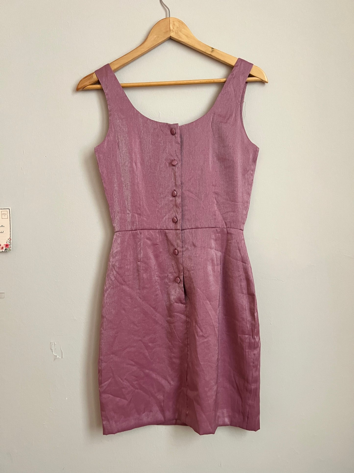 Vestido rosa satinado Esprit - 34